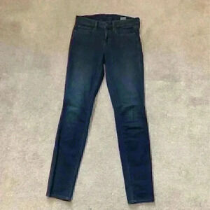 Vince Riley pinstriped skinny jeans in wilshire wash